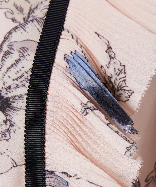 Sov. ブラウス シャツ フラワーシフォンブラウス レディース