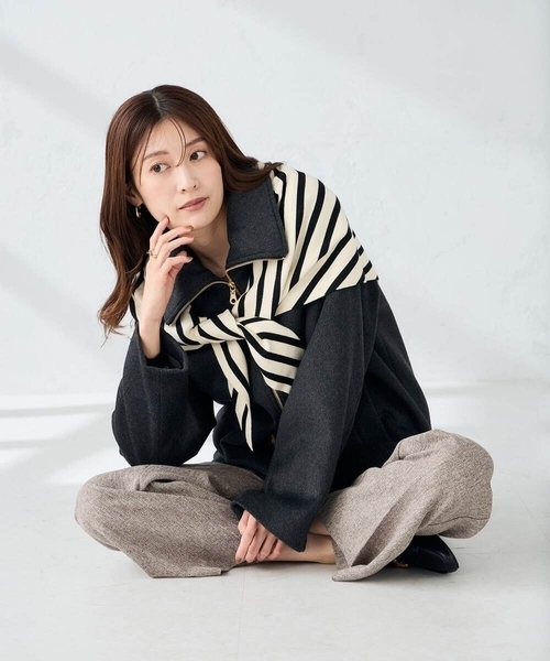 a.v.v（アー・ヴェ・ヴェ） ストール マフラー 三角ニットストール