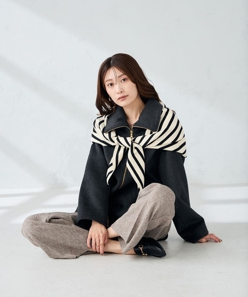 a.v.v（アー・ヴェ・ヴェ） ストール マフラー 三角ニットストール