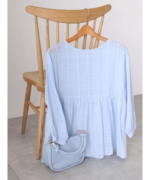 「Te chichi TERRASSE」 7分袖ブラウス F サックスブルー レディース_画像8