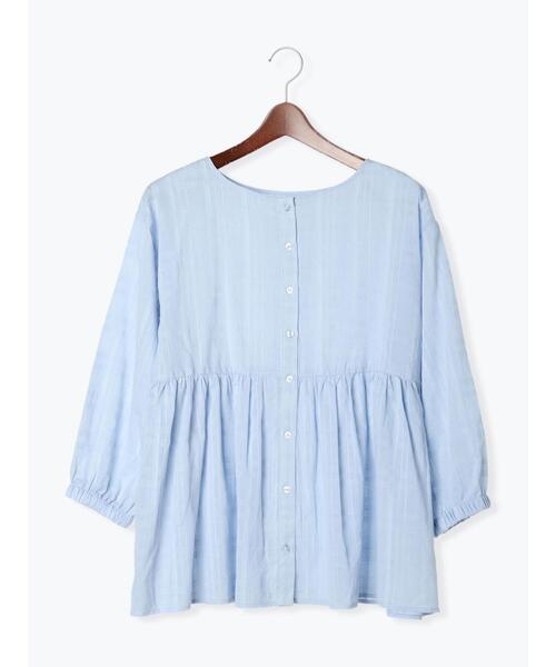 「Te chichi TERRASSE」 7分袖ブラウス F サックスブルー レディース_画像9