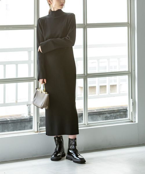 【新品】NOBLEワンピース 洗える】ノーブルプリーツ ワンピース （ロング・マキシ丈ワンピース