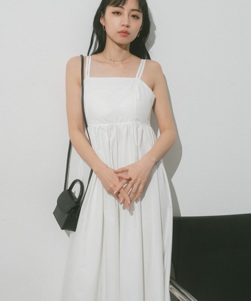 「VANNIE U」 キャミソールワンピース FREE ホワイト レディース_画像4