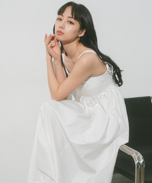 「VANNIE U」 キャミソールワンピース FREE ホワイト レディース_画像6