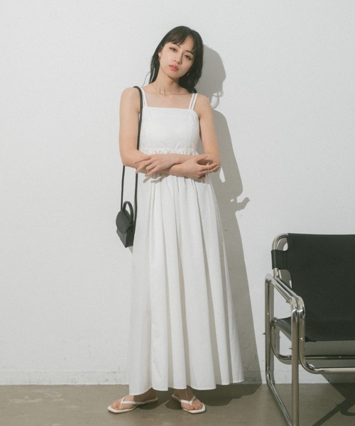 「VANNIE U」 キャミソールワンピース FREE ホワイト レディース_画像9