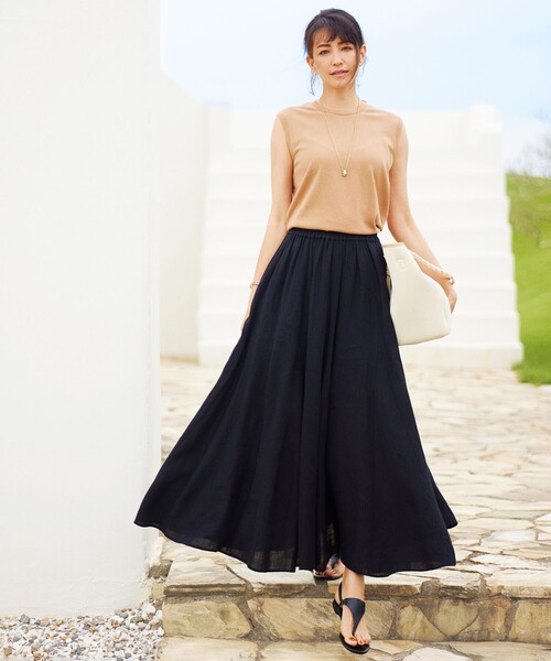 「23区」 フレアスカート 38 ピンク レディース_画像2