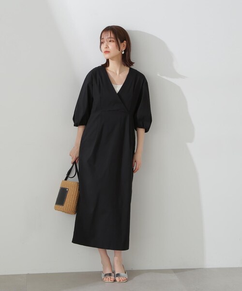 「N.（N. Natural Beauty Basic）」 半袖ワンピース MEDIUM ライトグレー レディース_画像5