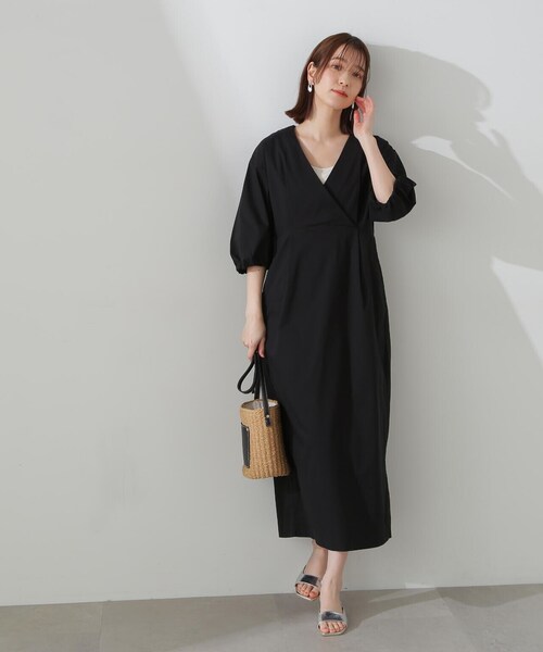 「N.（N. Natural Beauty Basic）」 半袖ワンピース MEDIUM ライトグレー レディース_画像8