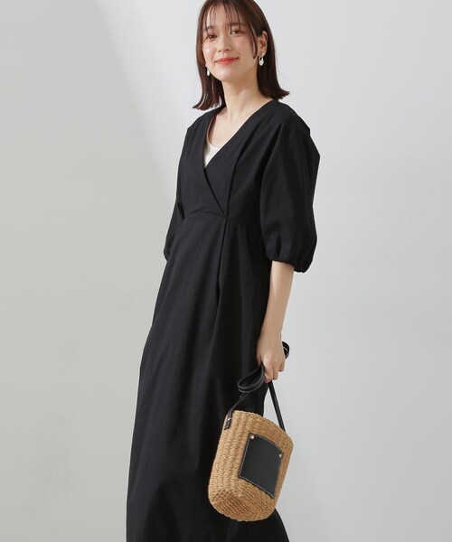 「N.（N. Natural Beauty Basic）」 半袖ワンピース MEDIUM ライトグレー レディース_画像9