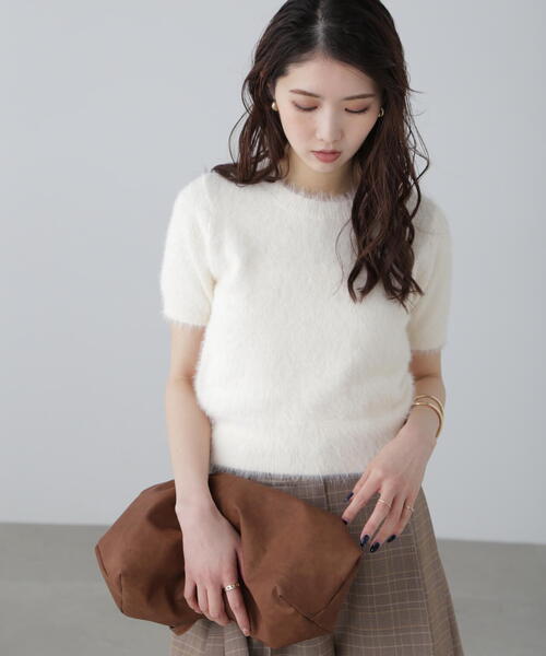 「FREE'S MART」 半袖ニット FREE ホワイト レディース_画像5