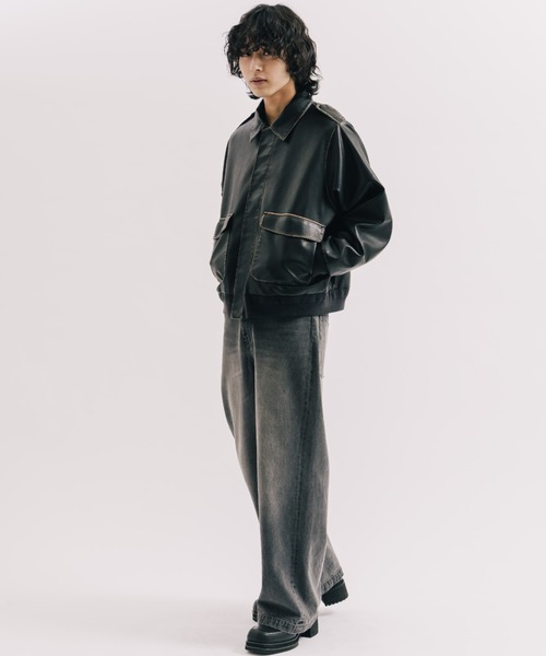Lui's（ルイス） レザーブルゾン M ブラック メンズ : ZOZOTOWN Yahoo