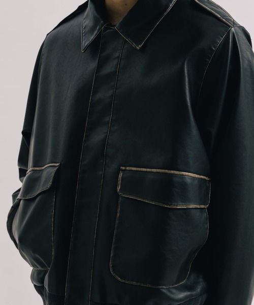 Lui's 「Lui's」 レザーブルゾン M ブラック メンズ : ZOZOTOWN Yahoo