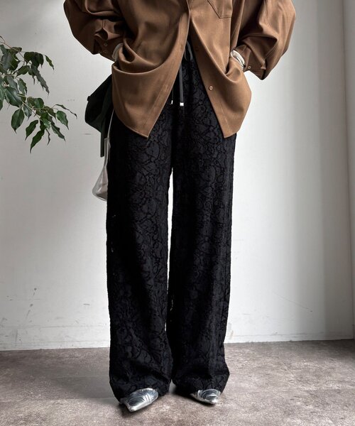 DouDou（ドゥドゥ） パンツ 「WEB限定」起毛レースイージーパンツ