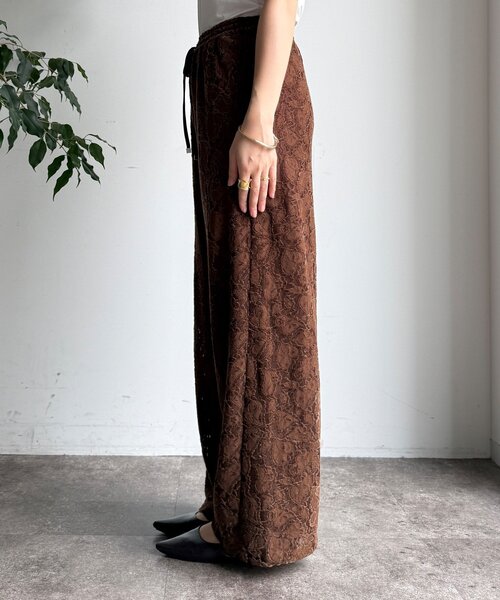 DouDou（ドゥドゥ） パンツ 「WEB限定」起毛レースイージーパンツ