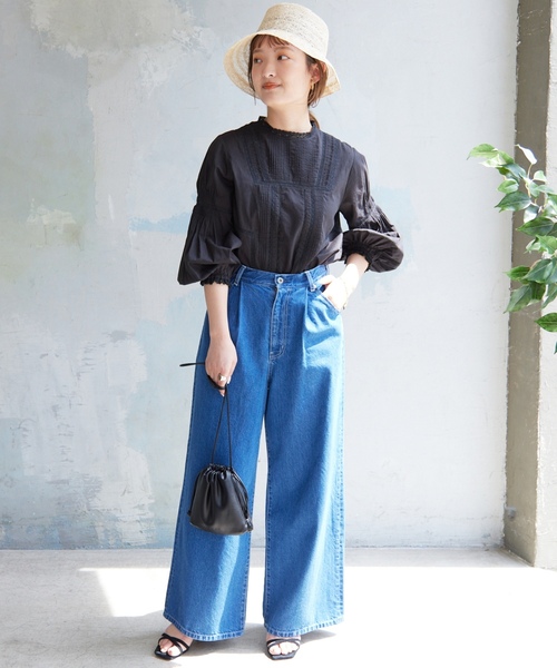 「SLOBE IENA」 長袖ブラウス FREE ブラック レディース_画像5