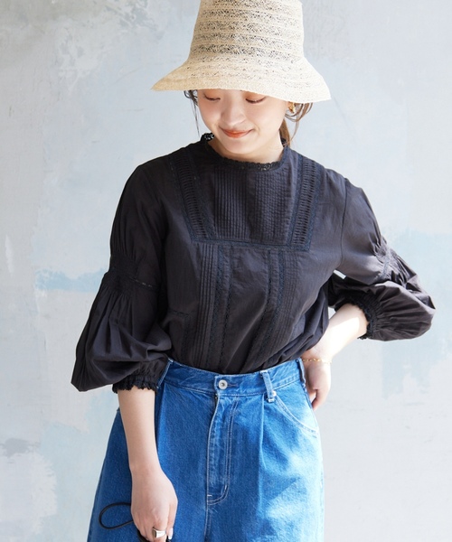 「SLOBE IENA」 長袖ブラウス FREE ブラック レディース_画像10