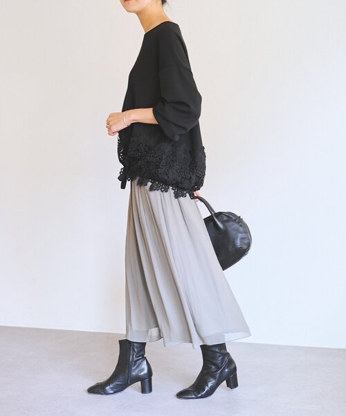 BEARDSLEY（ビアズリー） tシャツ ダンボール裾レースプルオーバー