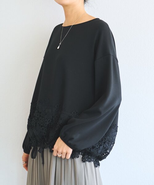 BEARDSLEY（ビアズリー） tシャツ ダンボール裾レースプルオーバー