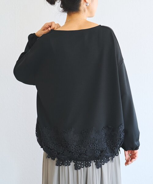 BEARDSLEY（ビアズリー） tシャツ ダンボール裾レースプルオーバー