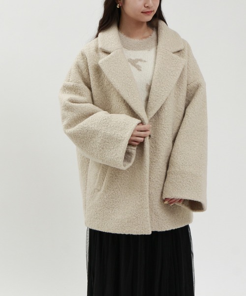 「LOUISE ODIER」 ピーコート MEDIUM モカ レディース_画像2