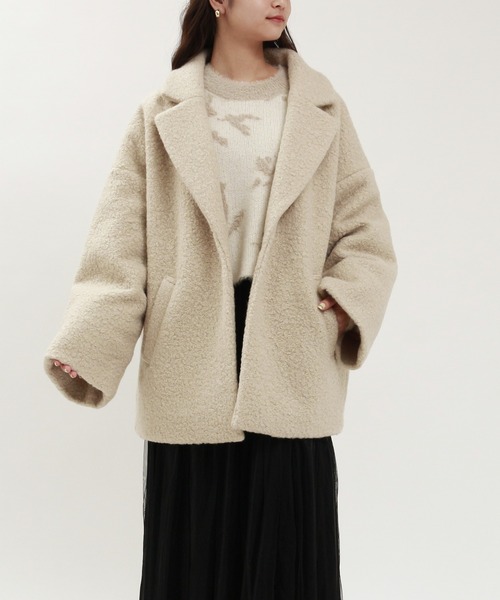 「LOUISE ODIER」 ピーコート MEDIUM モカ レディース_画像3