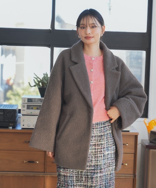 「LOUISE ODIER」 ピーコート MEDIUM モカ レディース_画像7