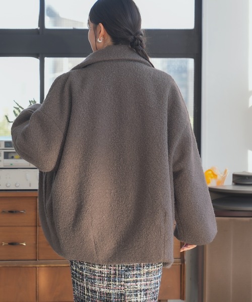 「LOUISE ODIER」 ピーコート MEDIUM モカ レディース_画像8