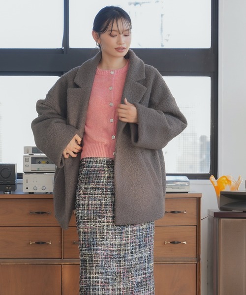 「LOUISE ODIER」 ピーコート MEDIUM モカ レディース_画像9