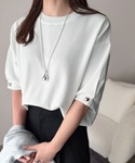 tシャツ 半袖 秋を先取り袖きらり、きちんと魅...の詳細画像1