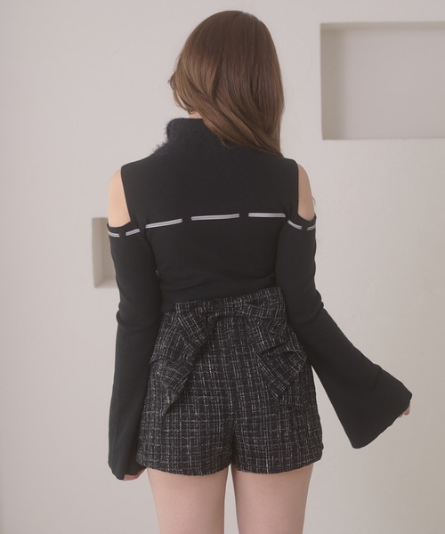 Ambre Neige（アンブルネージュ） パンツ tweed back ribbon skirt