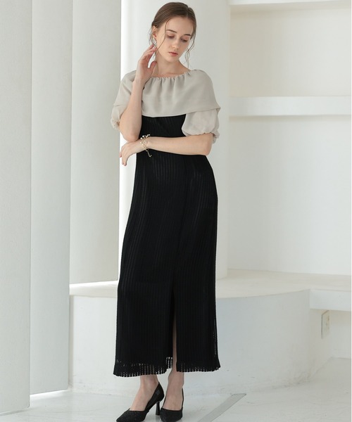 「PREFERIR」 半袖ワンピース SMALL ブラック レディース_画像4