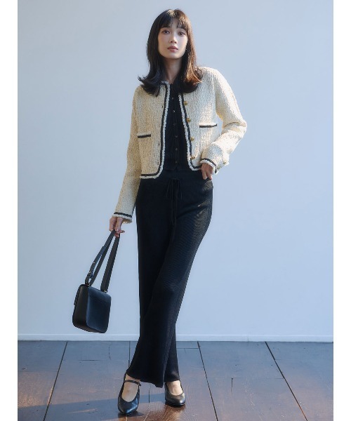 anuans（アニュアンス） パンツ リュクスビスコースニットパンツ