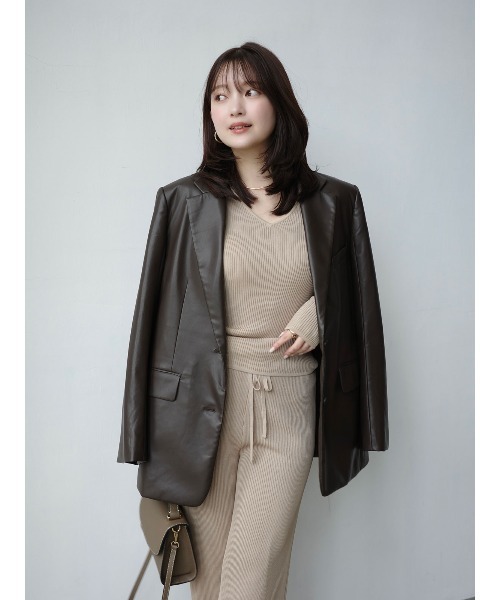 anuans（アニュアンス） パンツ リュクスビスコースニットパンツ