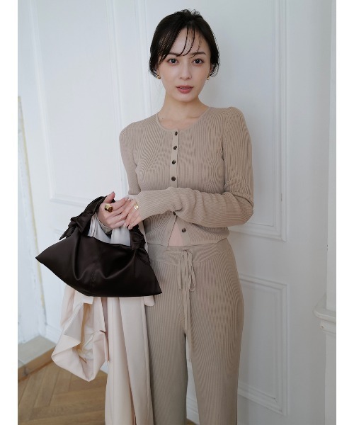 anuans（アニュアンス） パンツ リュクスビスコースニットパンツ