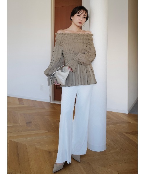 anuans（アニュアンス） パンツ リュクスビスコースニットパンツ