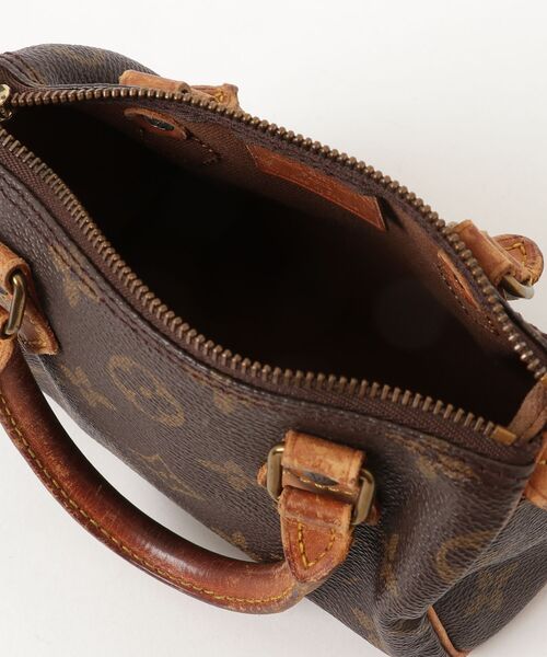 Louis Vuitton ミニスピーディ ショルダーバッグ ブラウンレザー LOUIS VUITTON（ルイ・ヴィトン） モノグラム ミニ スピーディ
