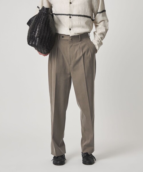 Steven Alan ブラッシュドコットン インツープリーツ トラウザーズ Steven Alan（スティーブンアラン）の「＜Steven Alan＞ ブラッシュド