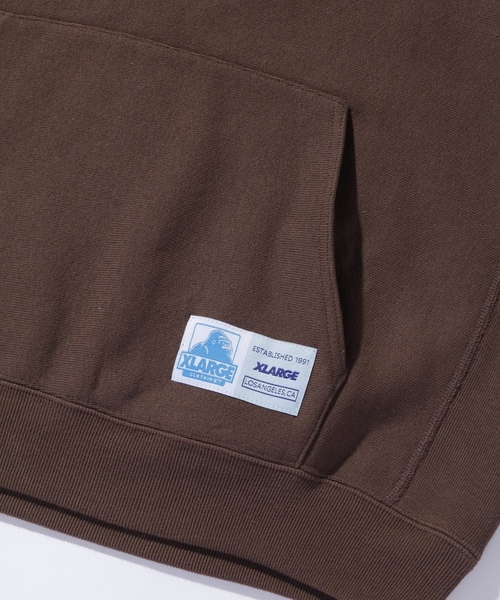 「Champion」 プルオーバーパーカー L ブラウン メンズ