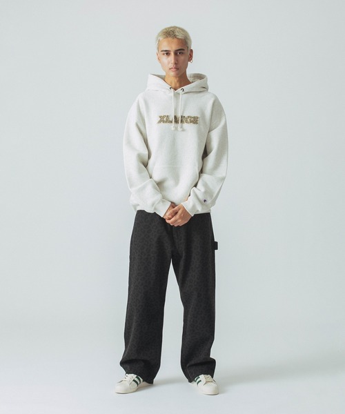 「Champion」 プルオーバーパーカー L ブラウン メンズ