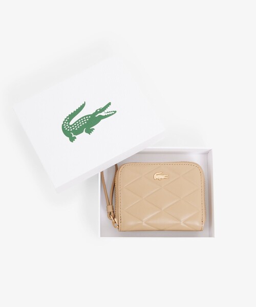 LACOSTE（ラコステ） 財布 クロコダイル キルティングレザーラウンド