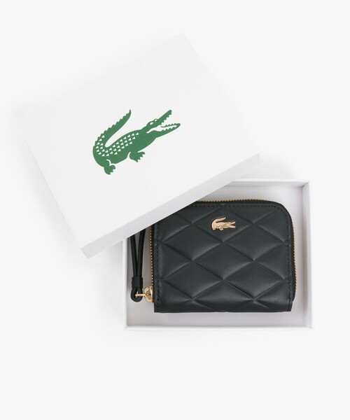 LACOSTE（ラコステ） 財布 クロコダイル キルティングレザーラウンド