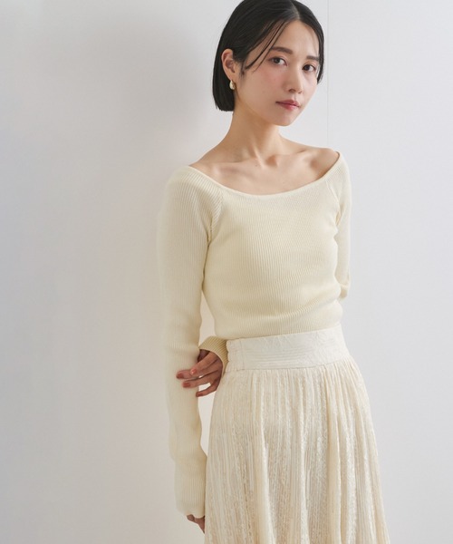「QUEENS COURT」 長袖ニット M レッド レディース_画像3