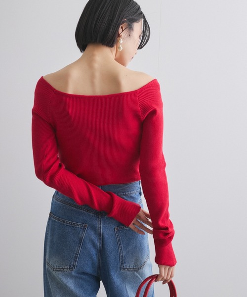 「QUEENS COURT」 長袖ニット M レッド レディース_画像9
