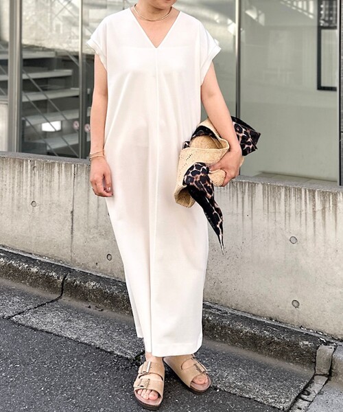 Rie Miller（リエミラー） ワンピース 半袖 ウォッシャブル袖口