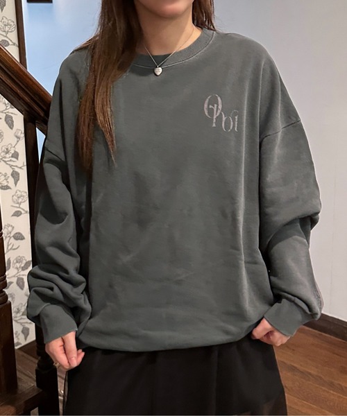 「apres jour mignon」 スウェットカットソー X-LARGE ネイビー レディース_画像8