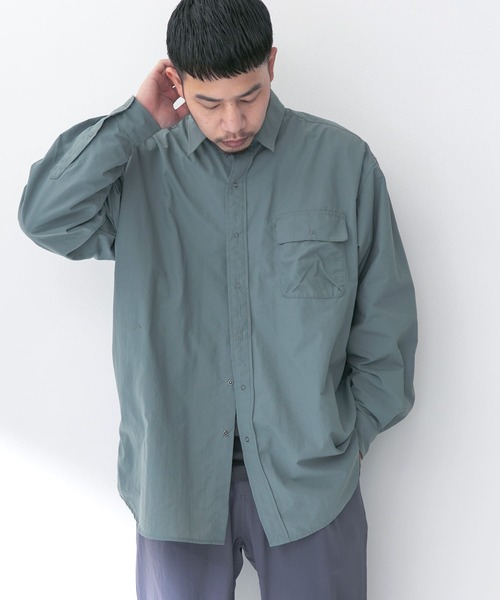 「BURLAP OUTFITTER」 長袖シャツ LARGE グレー メンズの画像
