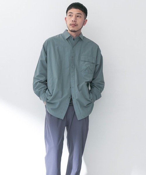 「BURLAP OUTFITTER」 長袖シャツ LARGE グレー メンズの画像