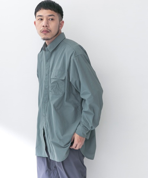 「BURLAP OUTFITTER」 長袖シャツ LARGE グレー メンズの画像