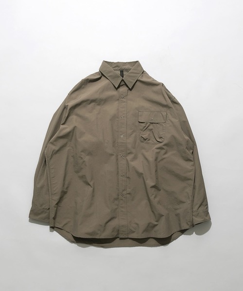 「BURLAP OUTFITTER」 長袖シャツ LARGE グレー メンズの画像