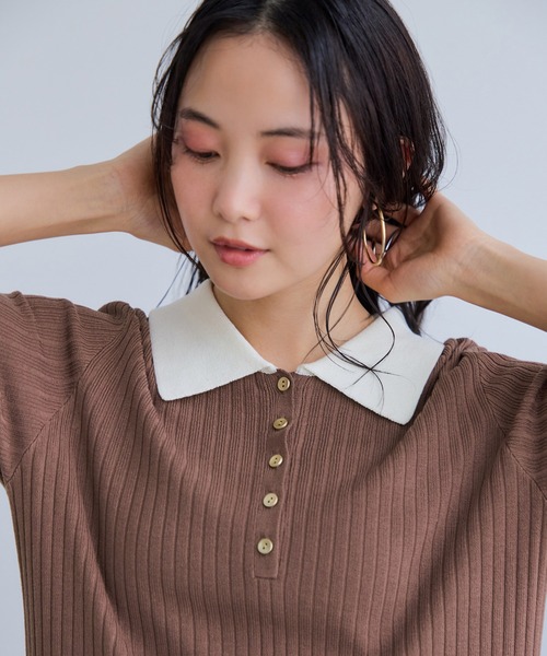 VIS（ビス） ワンピース ポロ襟ニットワンピース : ZOZOTOWN Yahoo!店